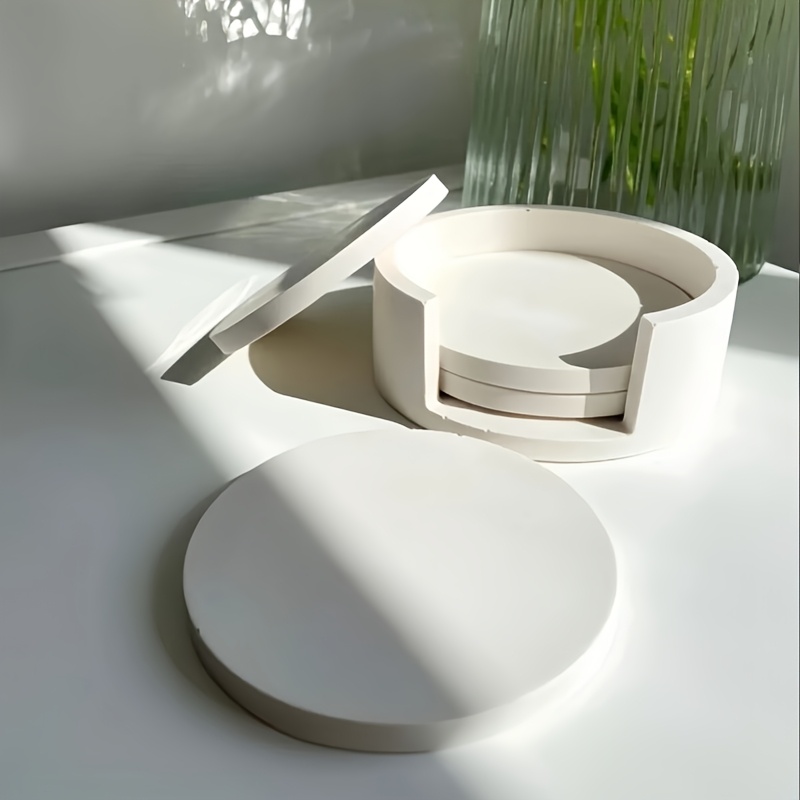 5pcs Round Coaster Silicone Mo - Serving Tray Mold avaliação e preço
