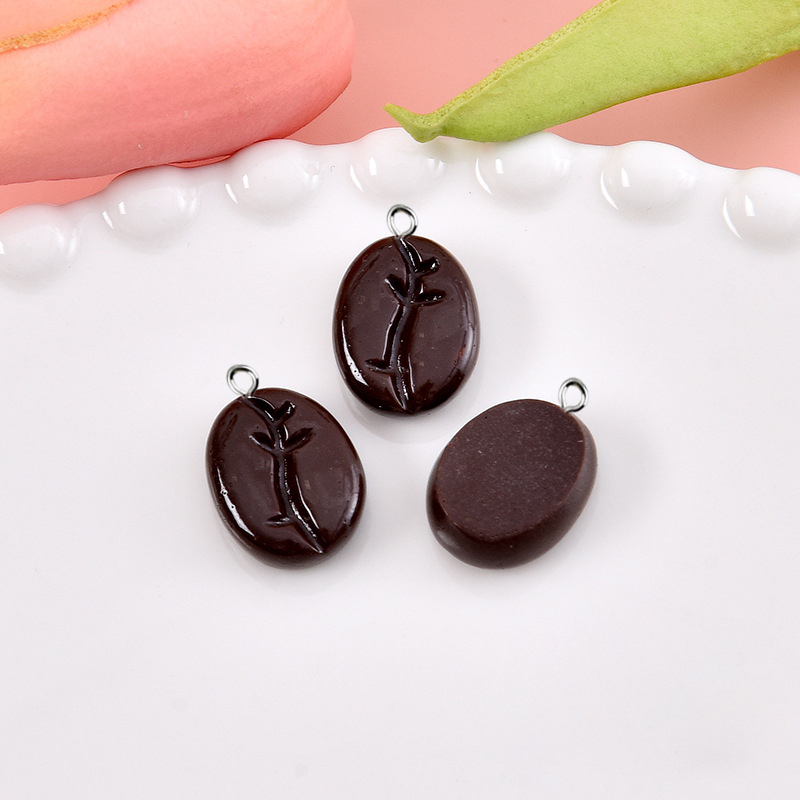 10pcs Coffee Beans Resin Penda - Resin Craft Projects avaliação e preço