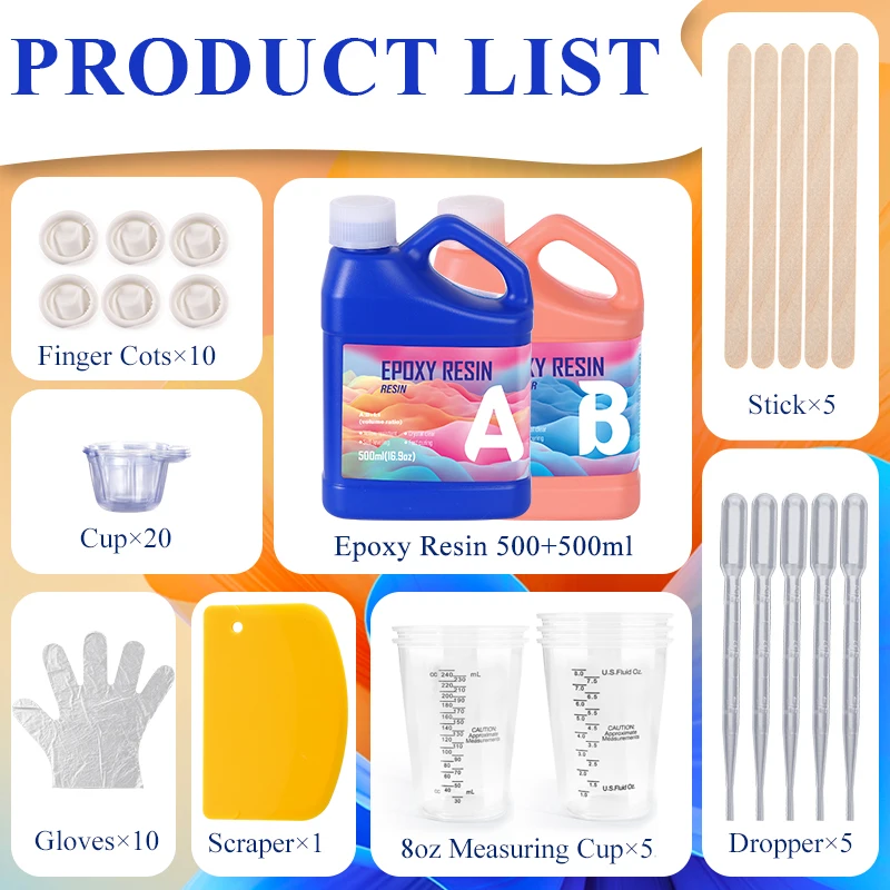 Easy Mixing Epoxy Resin Kit Cr - Epoxy Uv Resin Kit avaliação e preço