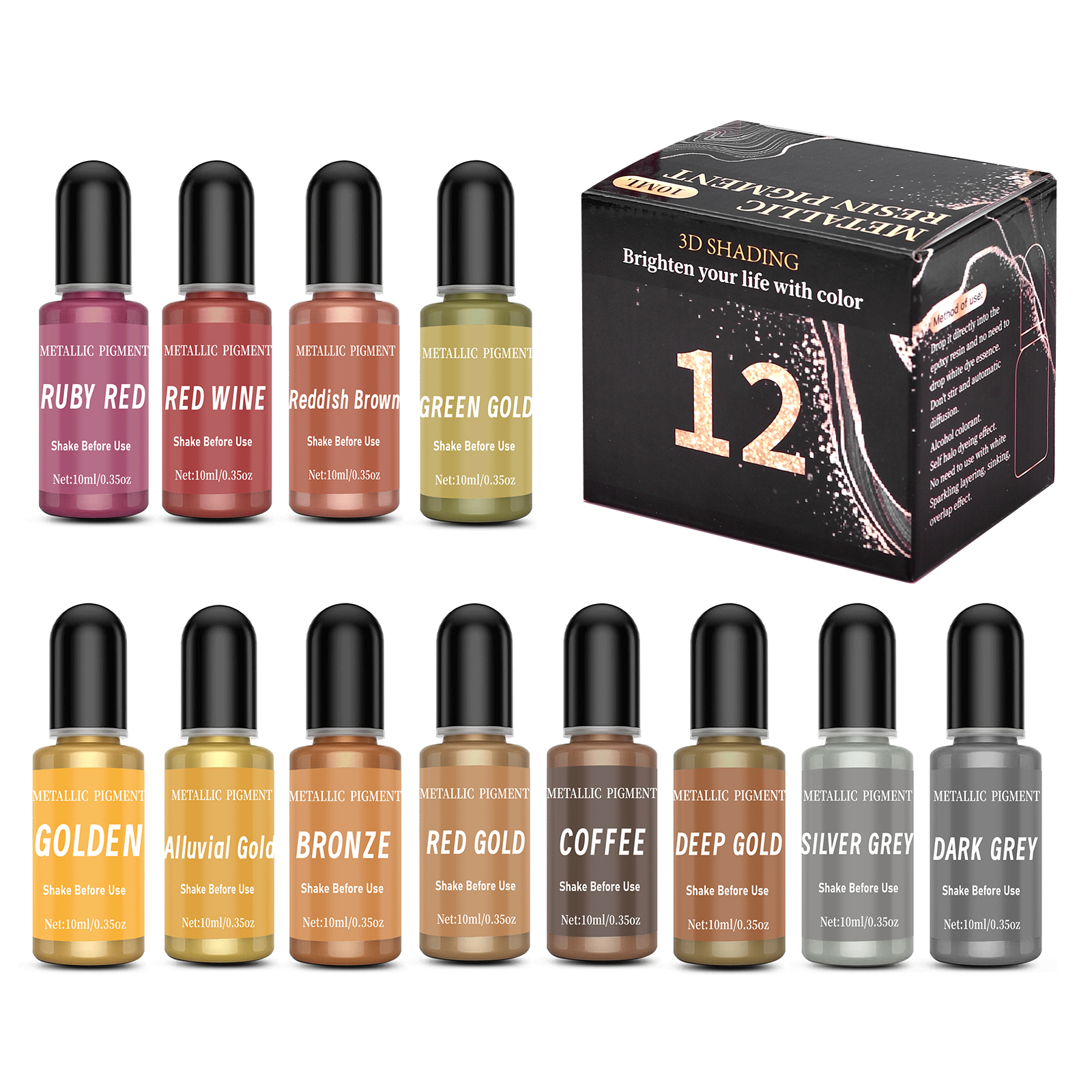 1set Art Ink Alcohol Epoxy Res - Resin Dye Alcohol avaliação e preço