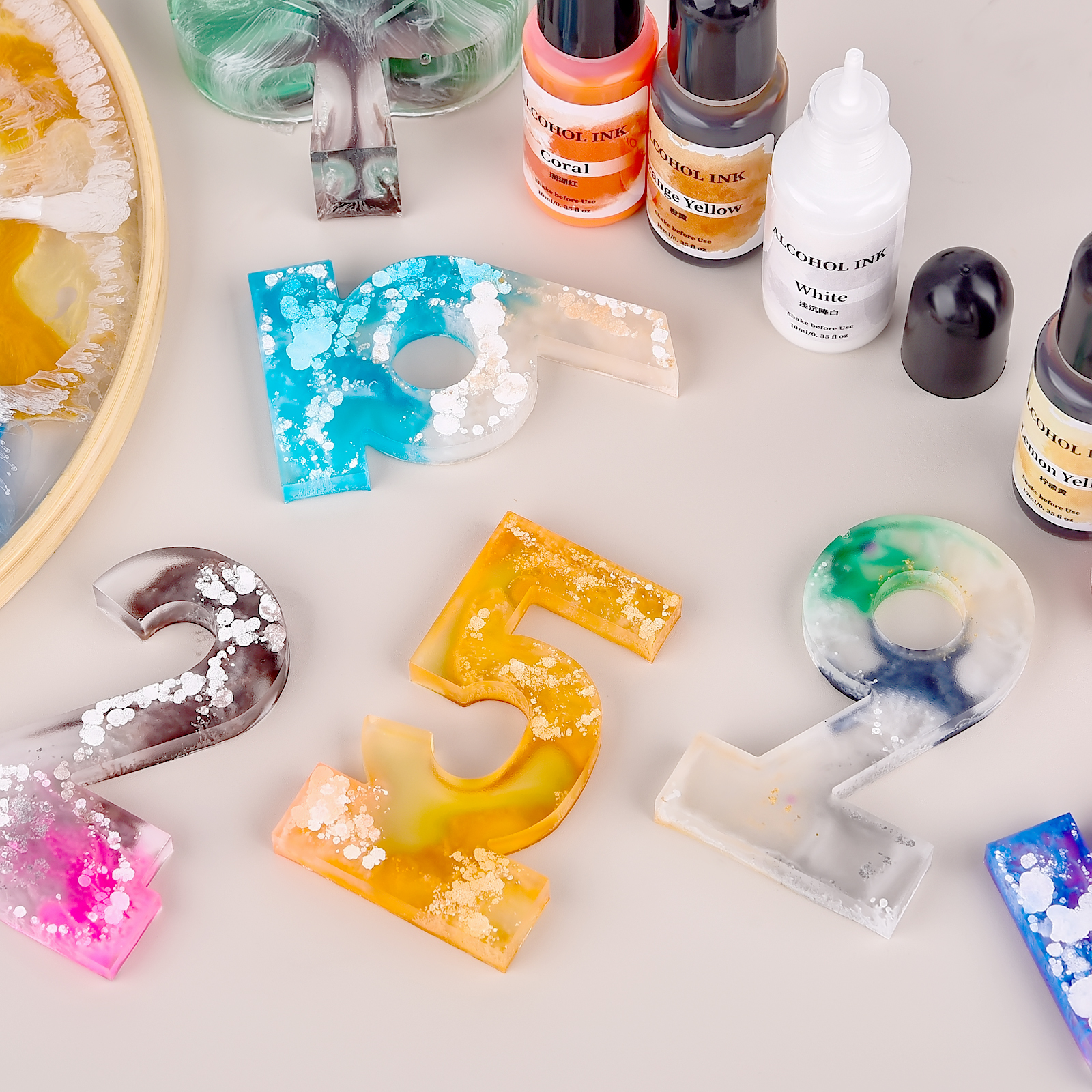 1set Art Ink Alcohol Epoxy Res - Resin Dye Alcohol avaliação e preço