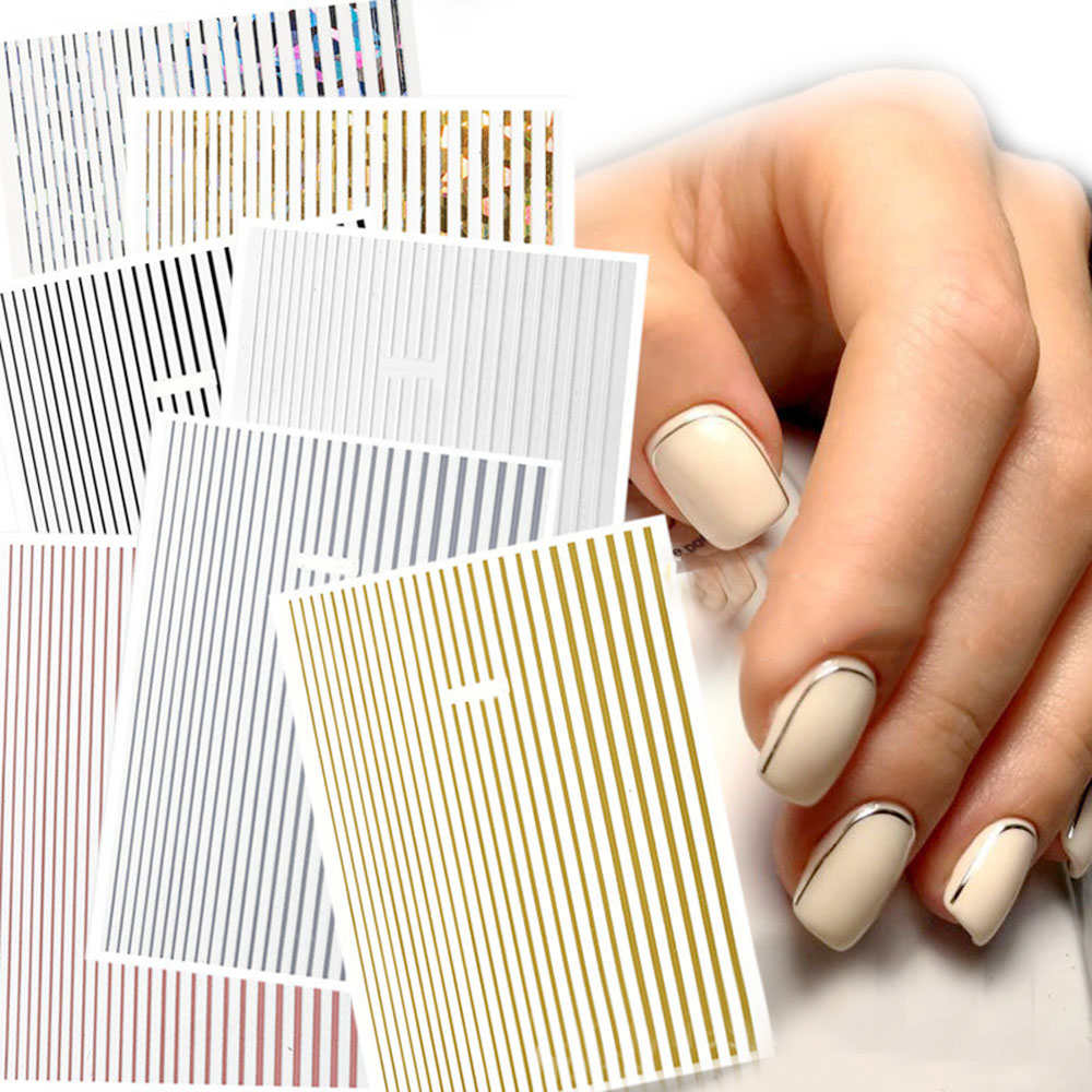 1 Sheet 3D Gold Silver Lines S - Gold Foil Flakes avaliação e preço
