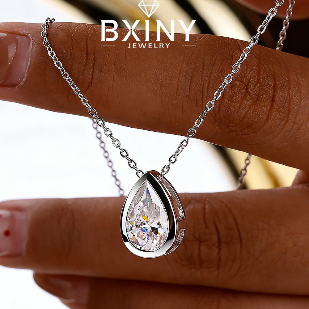 BXINY 4Carat Bezel Set WaterDr - Bezels Set Pendant avaliação e preço