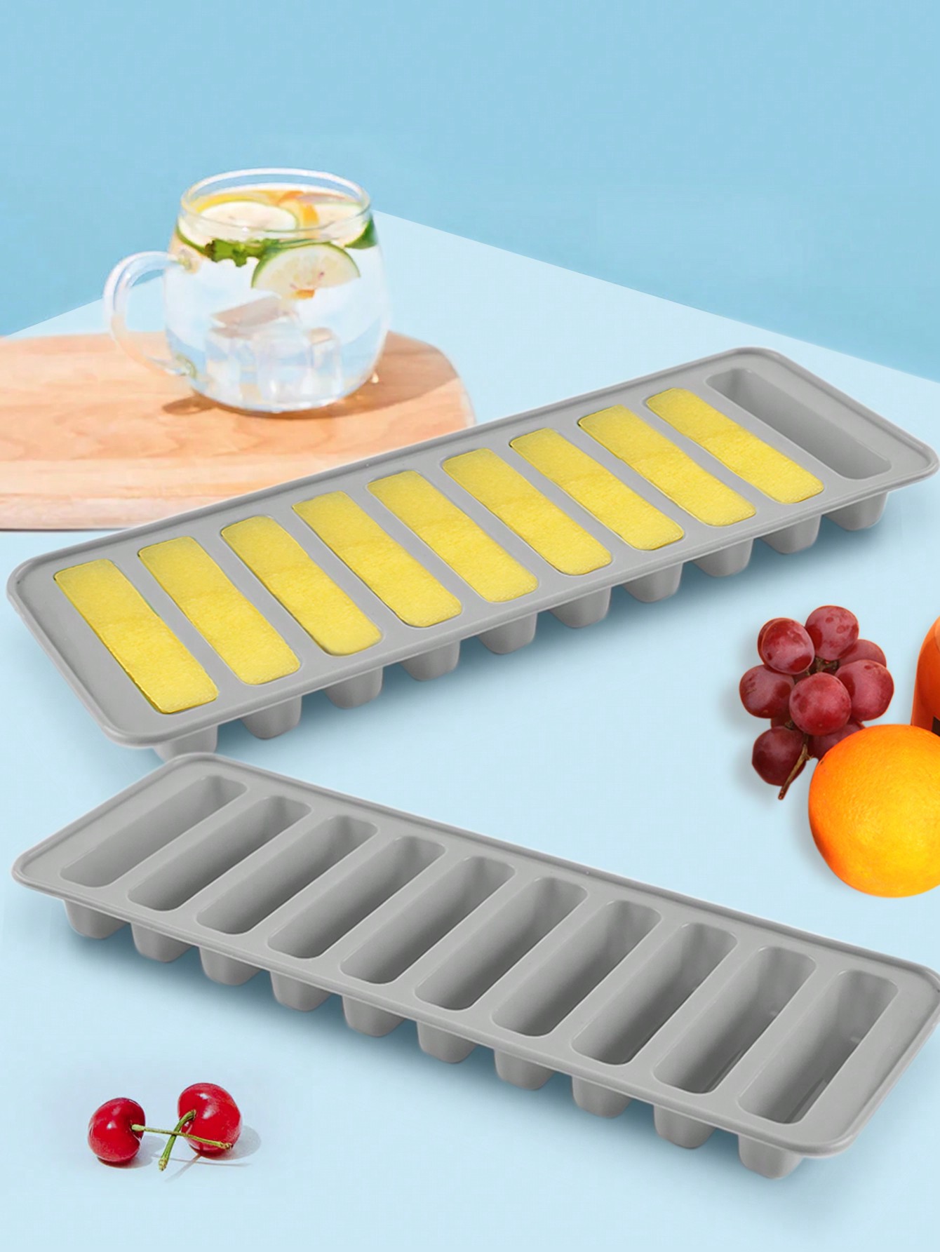 1pc Multi-grid Ice Cube Mold,  - Silicone Mold Tray avaliação e preço