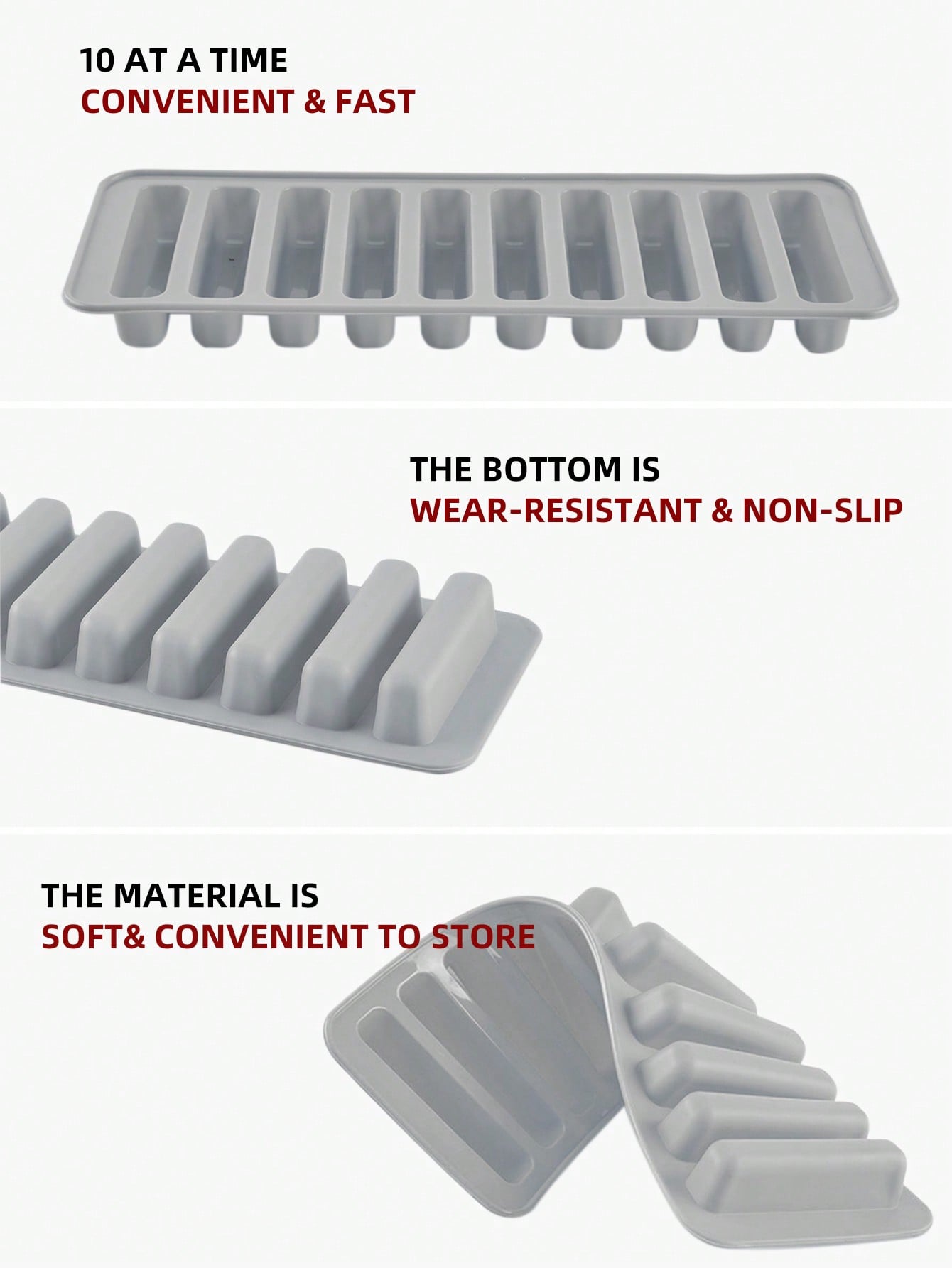 1pc Multi-grid Ice Cube Mold,  - Silicone Mold Tray avaliação e preço