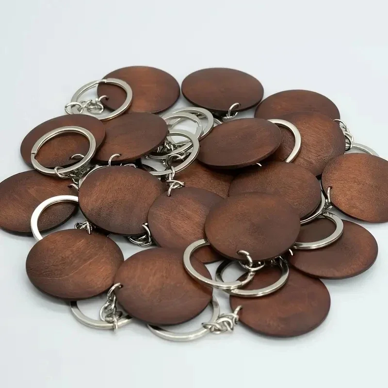 10Pcs Wooden Keychains Vintage - Wood Ring Blank avaliação e preço