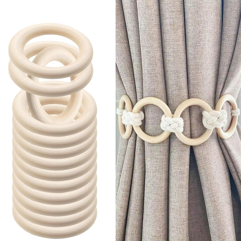 20PCS Wooden Rings for Craft 5 - Wood Ring Blank avaliação e preço