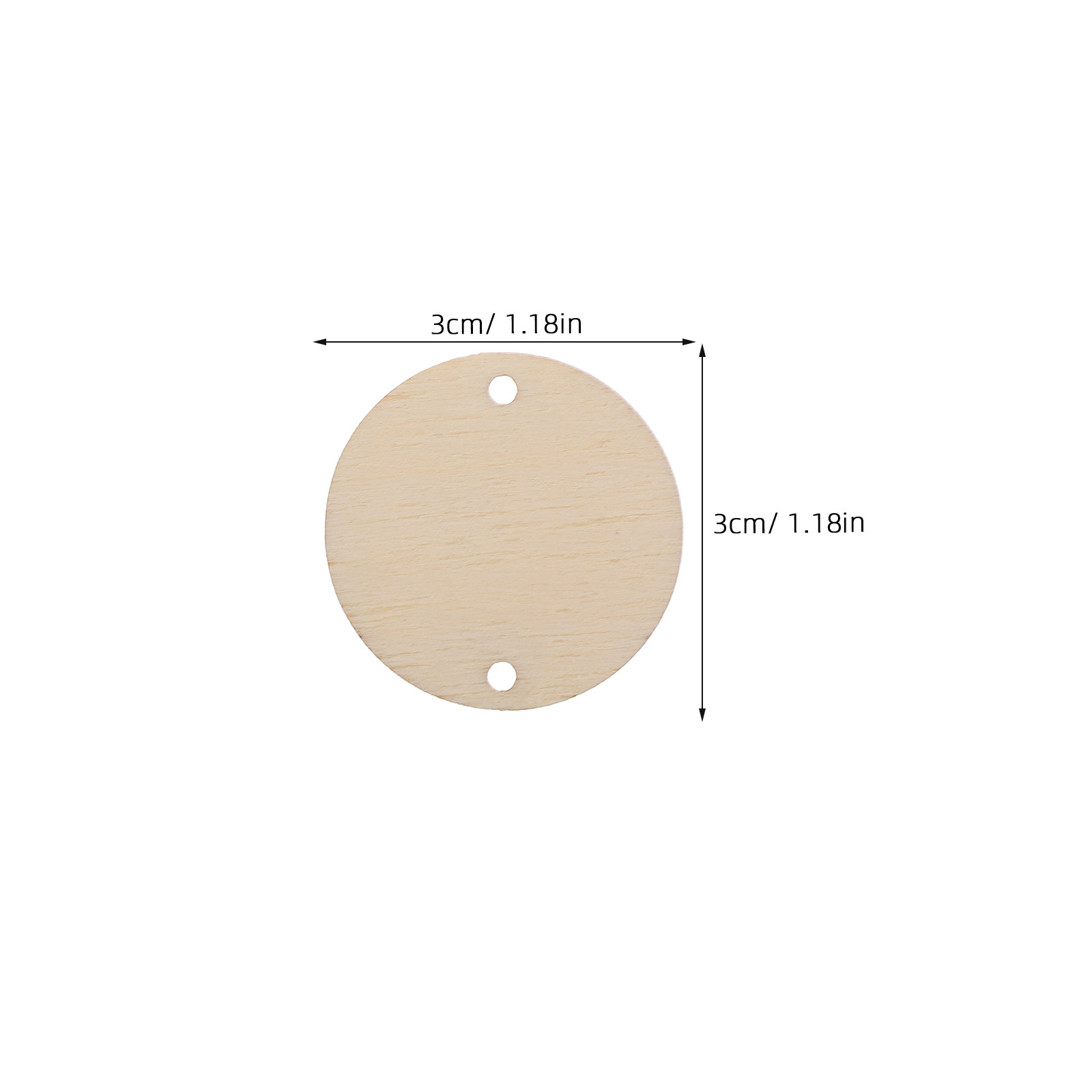 100Pcs Round Wood Chips Calend - Wood Ring Blank avaliação e preço