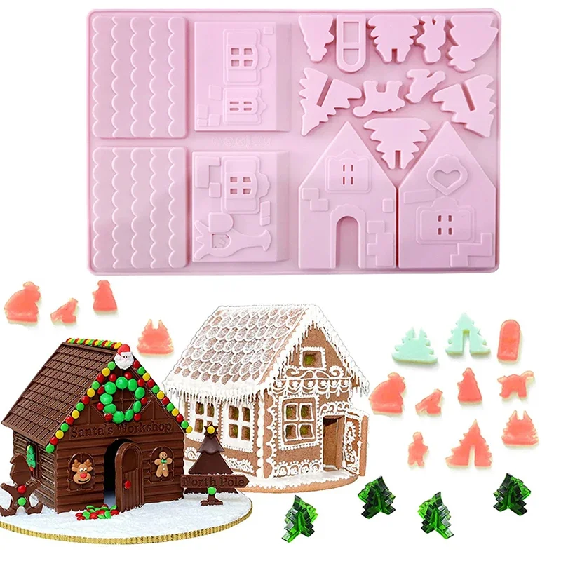 Christmas House Building block - Silicone Mold Tray avaliação e preço