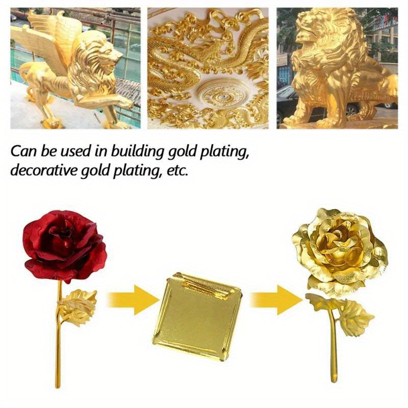Aomily 9x9cm 100 Sheets Practi - Gold Foil Flakes avaliação e preço