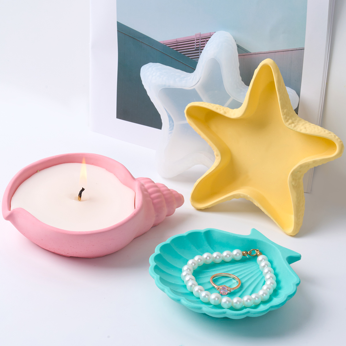 DIY Concrete Starfish Starage  - Serving Tray Mold avaliação e preço