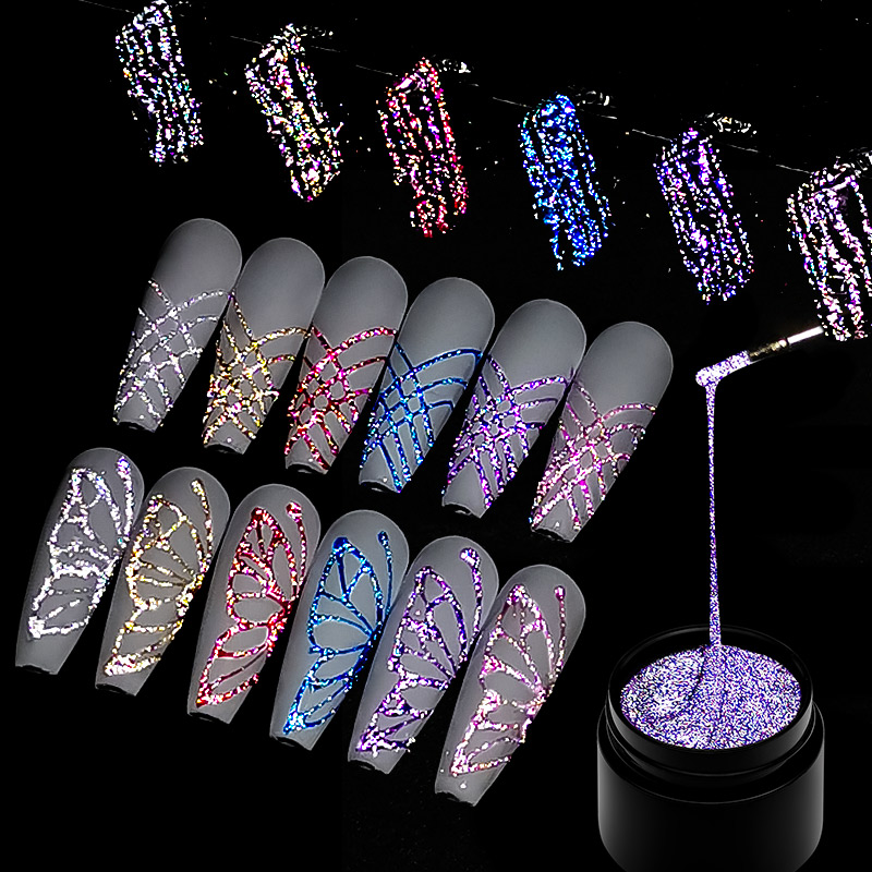 6Pcs/Set Reflective Glitter Sp - Resin Glitter Pack avaliação e preço