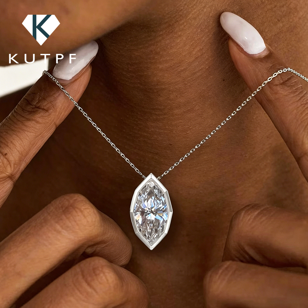 3Carat Bezel Set Marquise Cut  - Bezels Set Pendant avaliação e preço