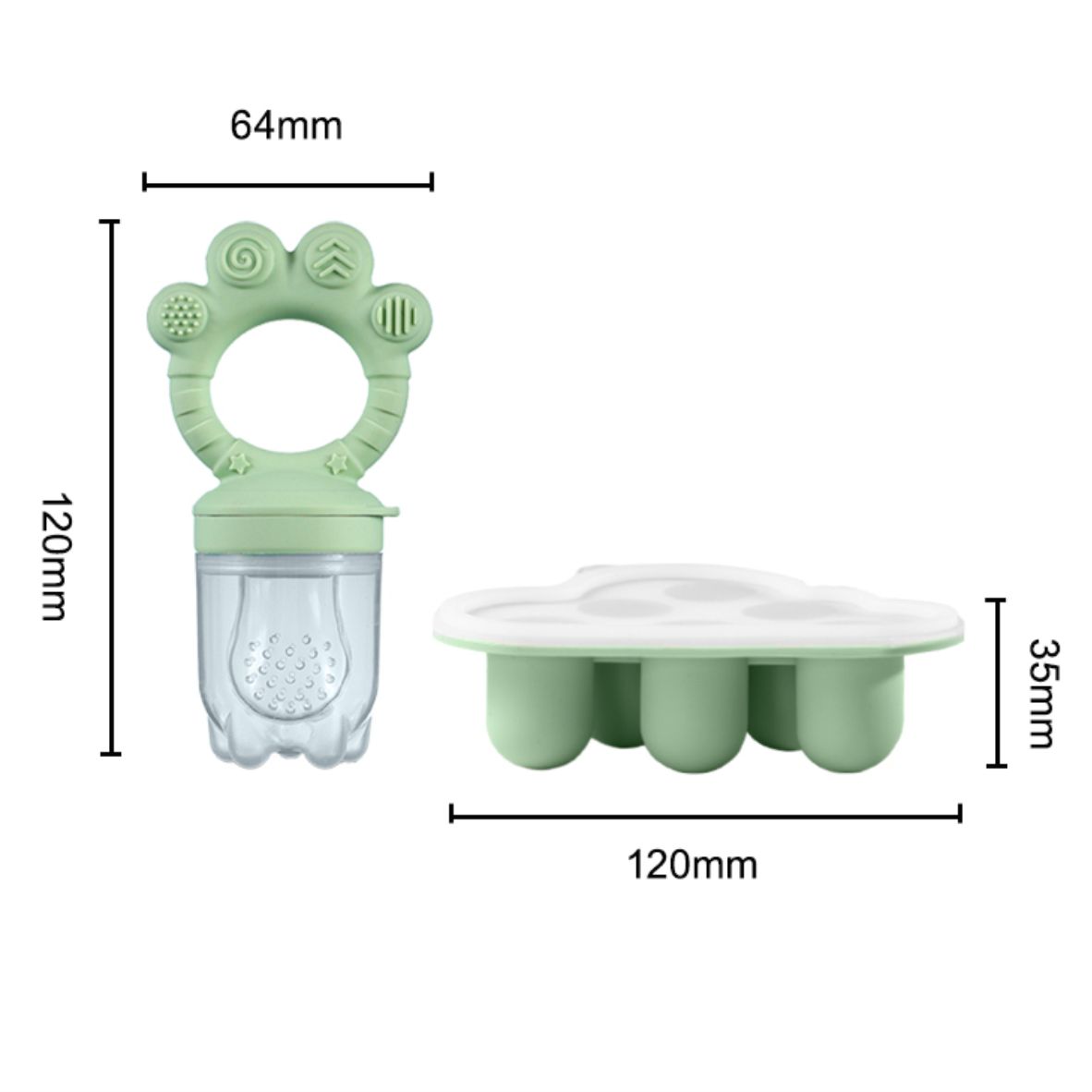 Baby Fruit Food Feeder & Freez - Silicone Mold Tray avaliação e preço