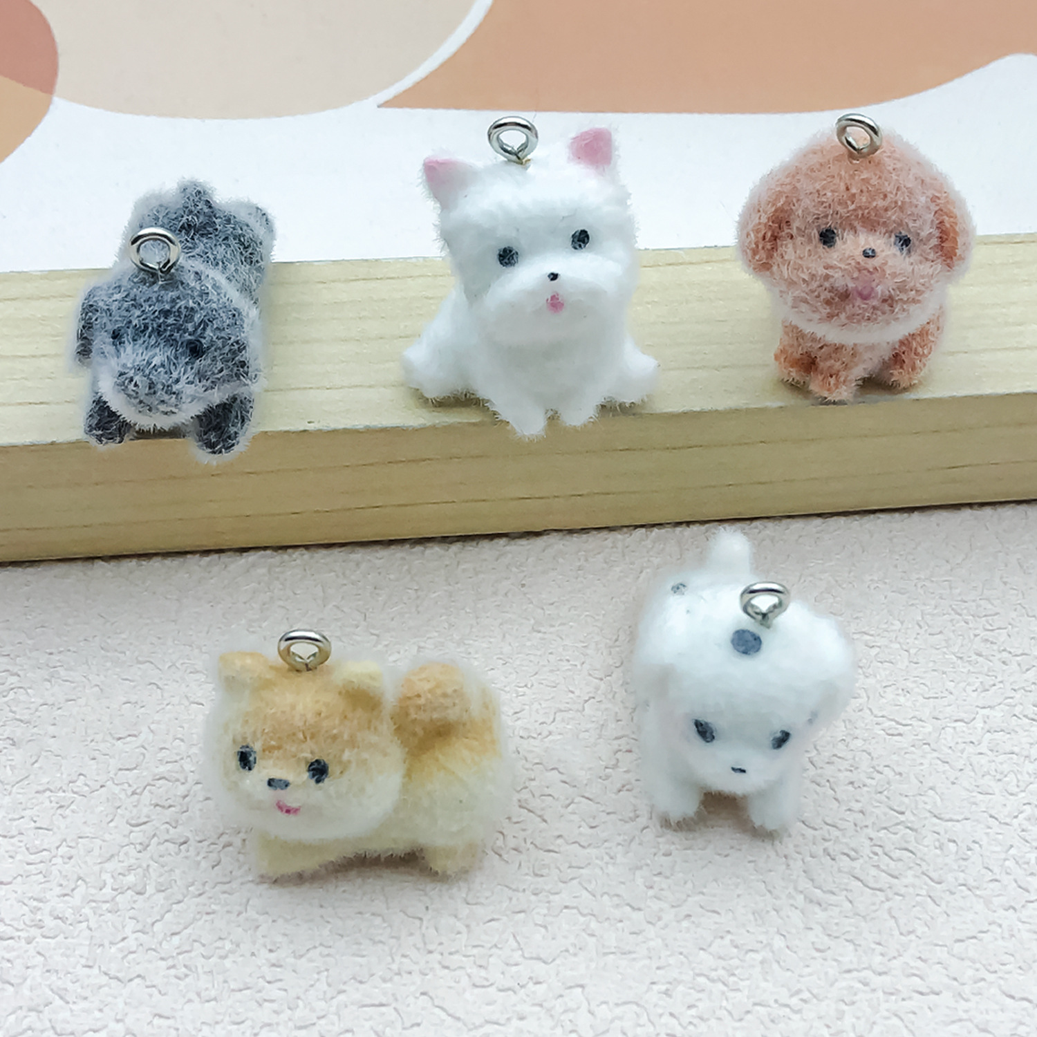5pcs&1pc Flocked Resin Animal  - Resin Craft Kit avaliação e preço