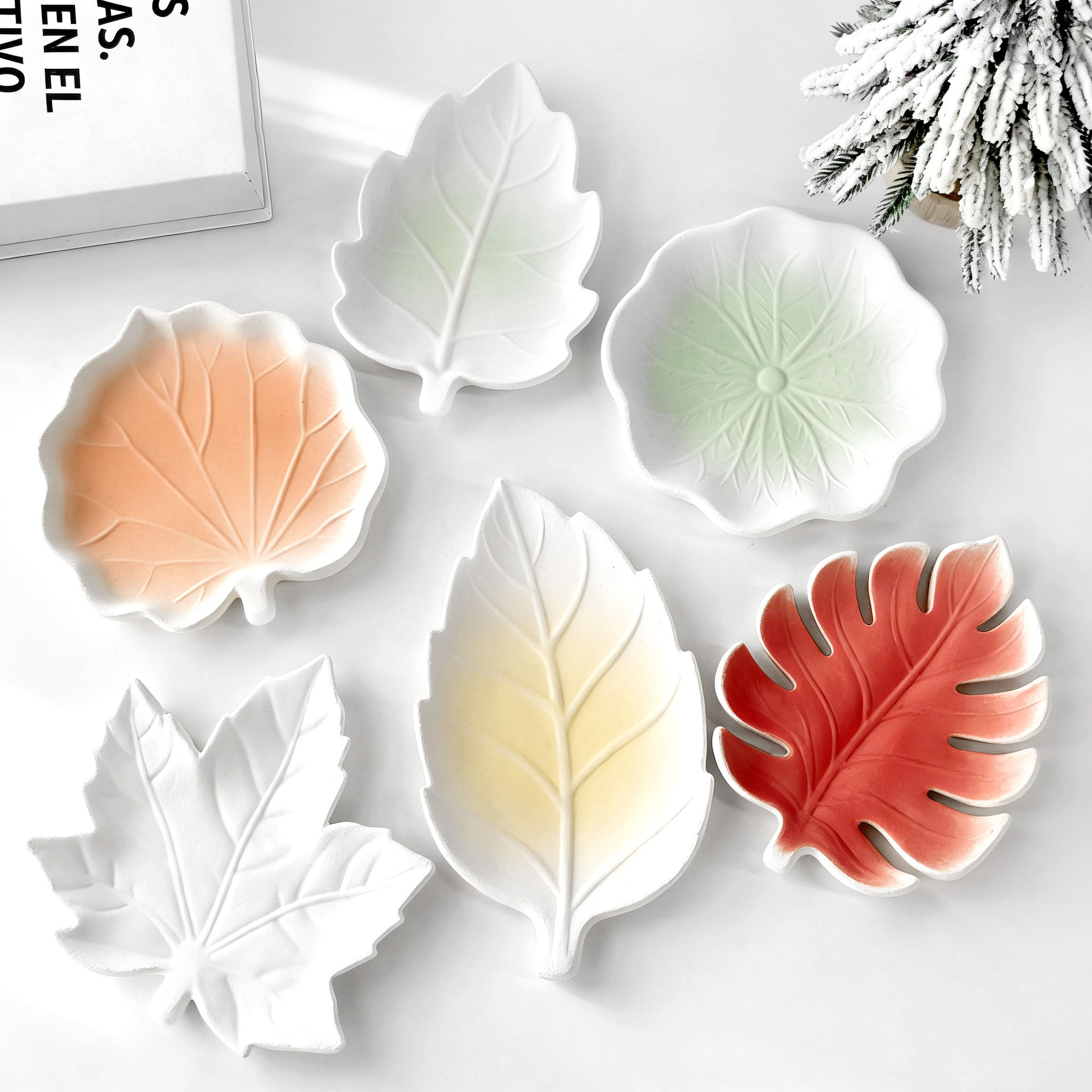 DIY Gypsum Form Leaf Coaster S - Serving Tray Mold avaliação e preço