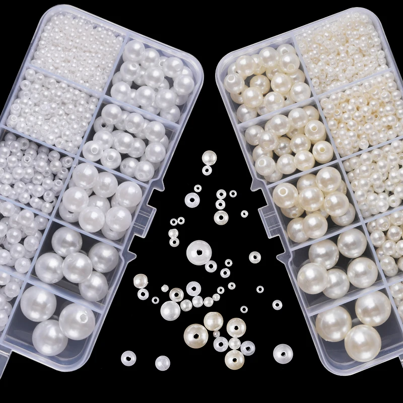 800pcs Artificial Faux Pearl R - Resin Jewelry Kit avaliação e preço
