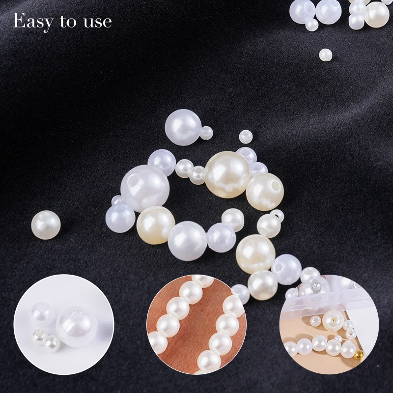 800pcs Artificial Faux Pearl R - Resin Jewelry Kit avaliação e preço