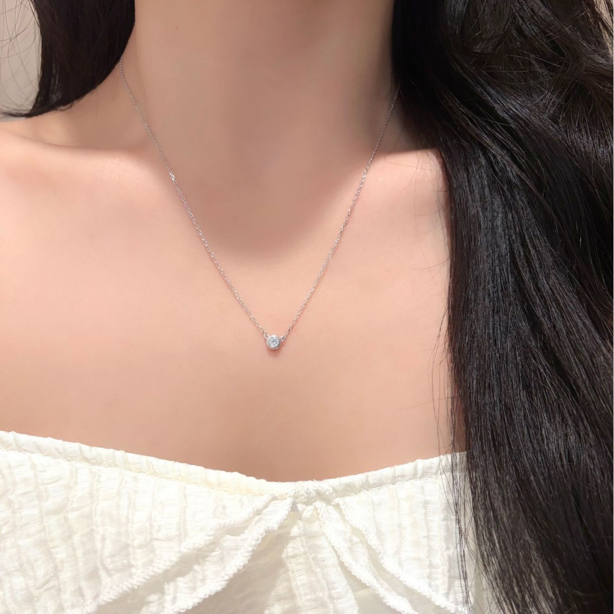 S925 Sterling Silver Moissanit - Bezels Set Pendant avaliação e preço