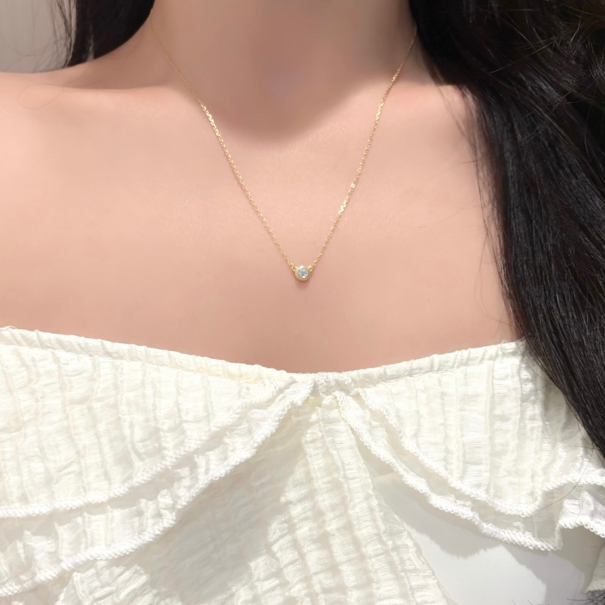 S925 Sterling Silver Moissanit - Bezels Set Pendant avaliação e preço