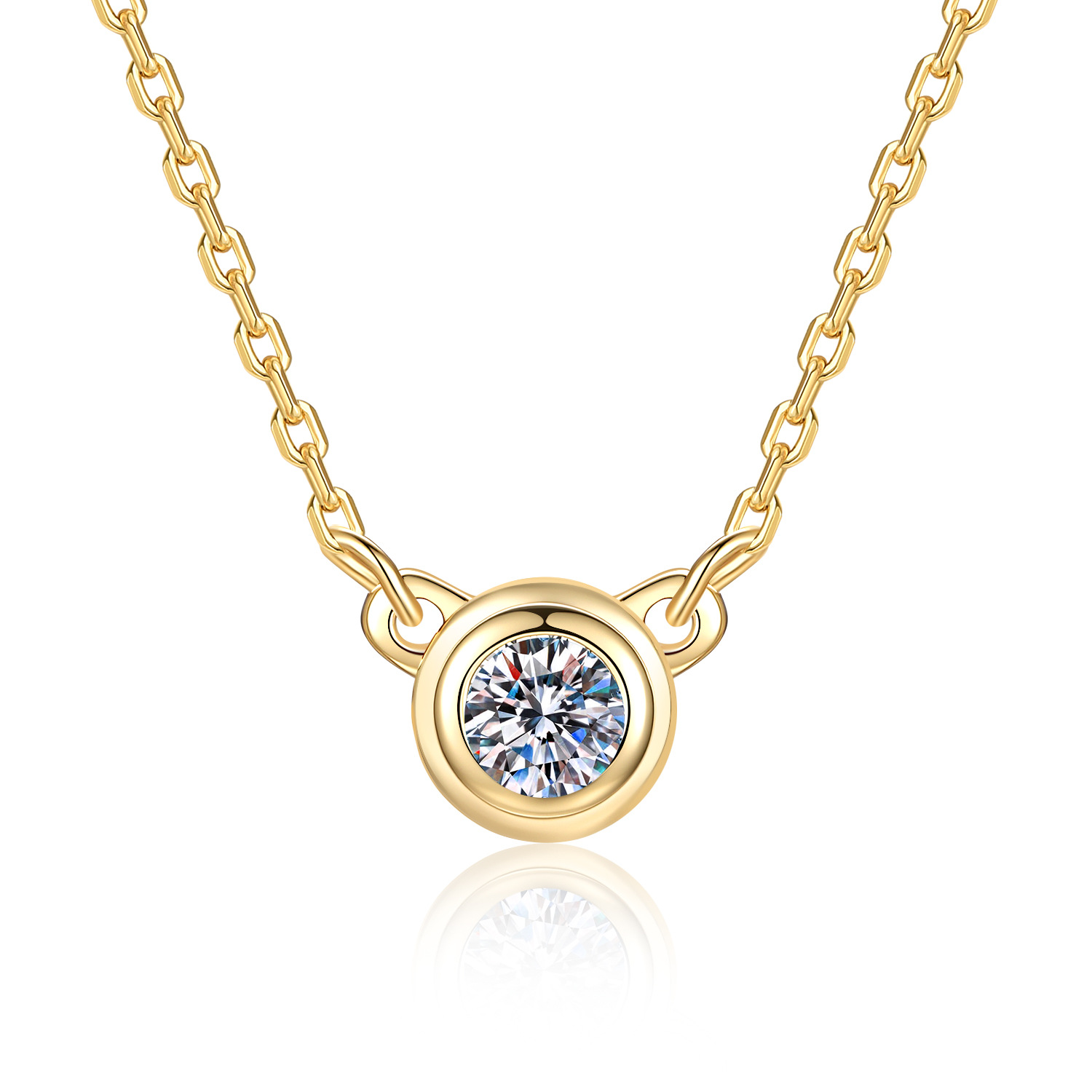 S925 Sterling Silver Moissanit - Bezels Set Pendant avaliação e preço