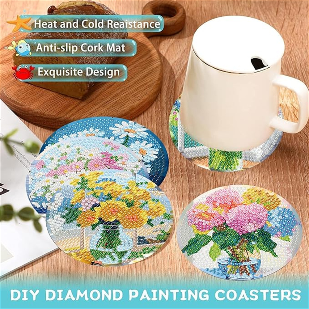 8-piece set of diamond paintin - Resin Craft Kit avaliação e preço