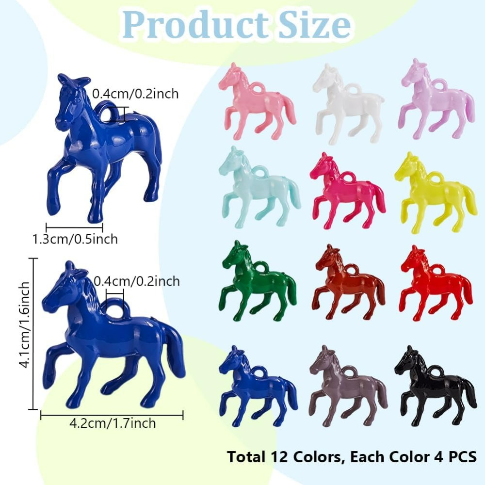 48pcs Opaque Acrylic Pendants  - Resin Craft Kit avaliação e preço