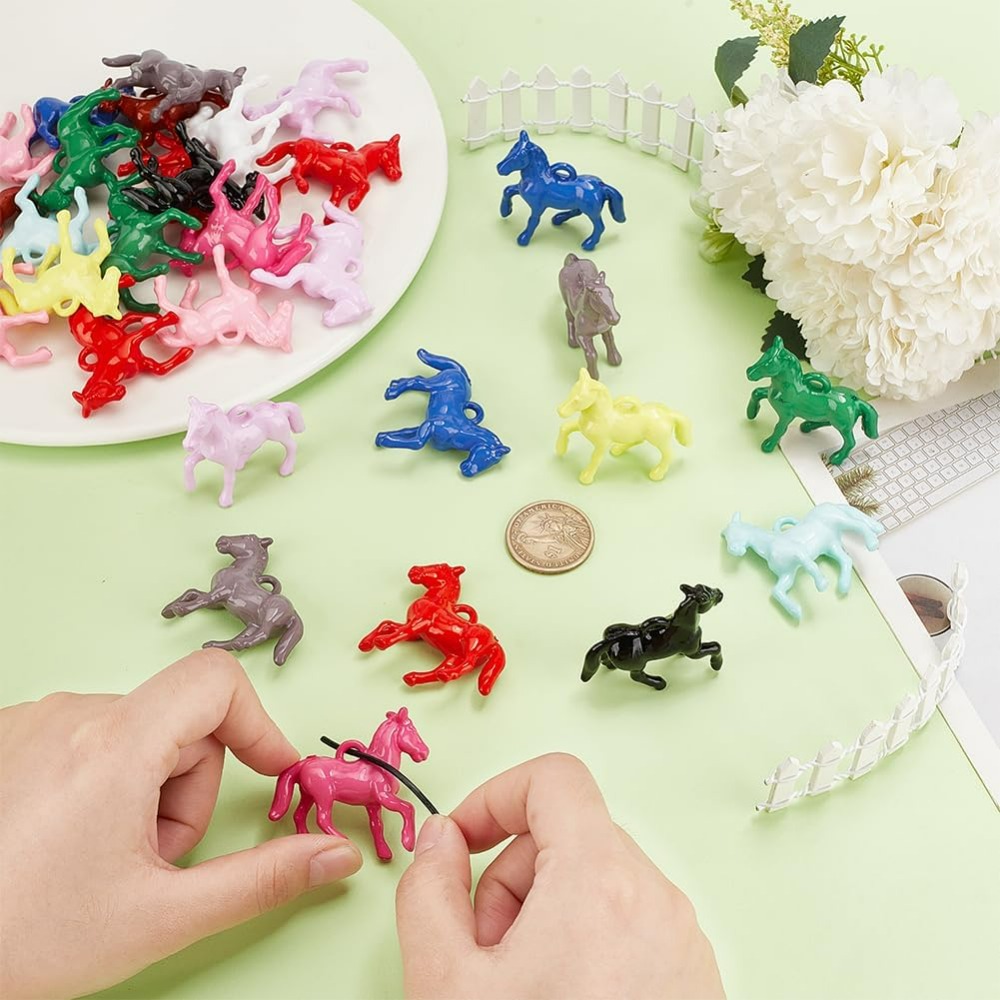 48pcs Opaque Acrylic Pendants  - Resin Craft Kit avaliação e preço