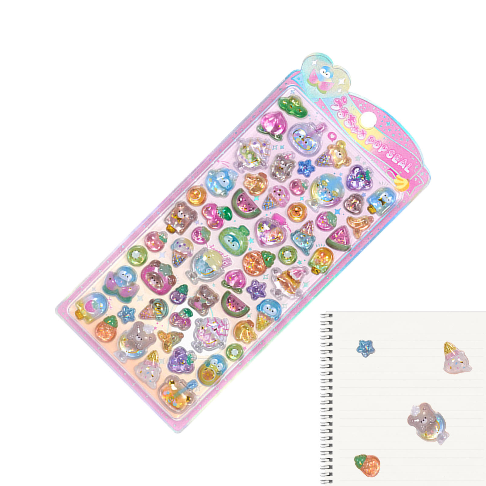 Cute Animal Sticker Pack 3D Sp - Resin Glitter Pack avaliação e preço