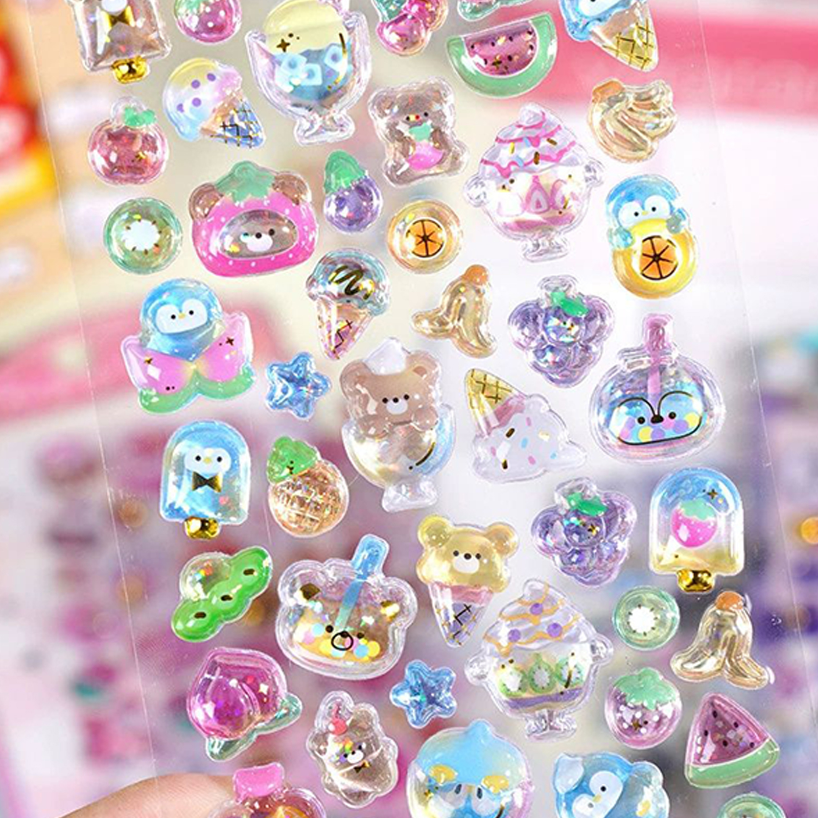 Cute Animal Sticker Pack 3D Sp - Resin Glitter Pack avaliação e preço
