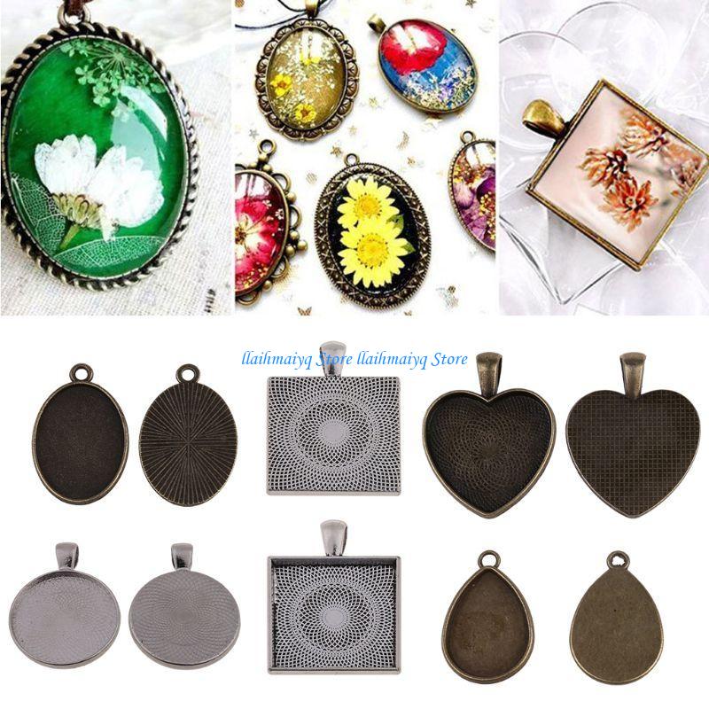 573B 60Pcs Round Pendant Blank - Bezels Set Pendant avaliação e preço