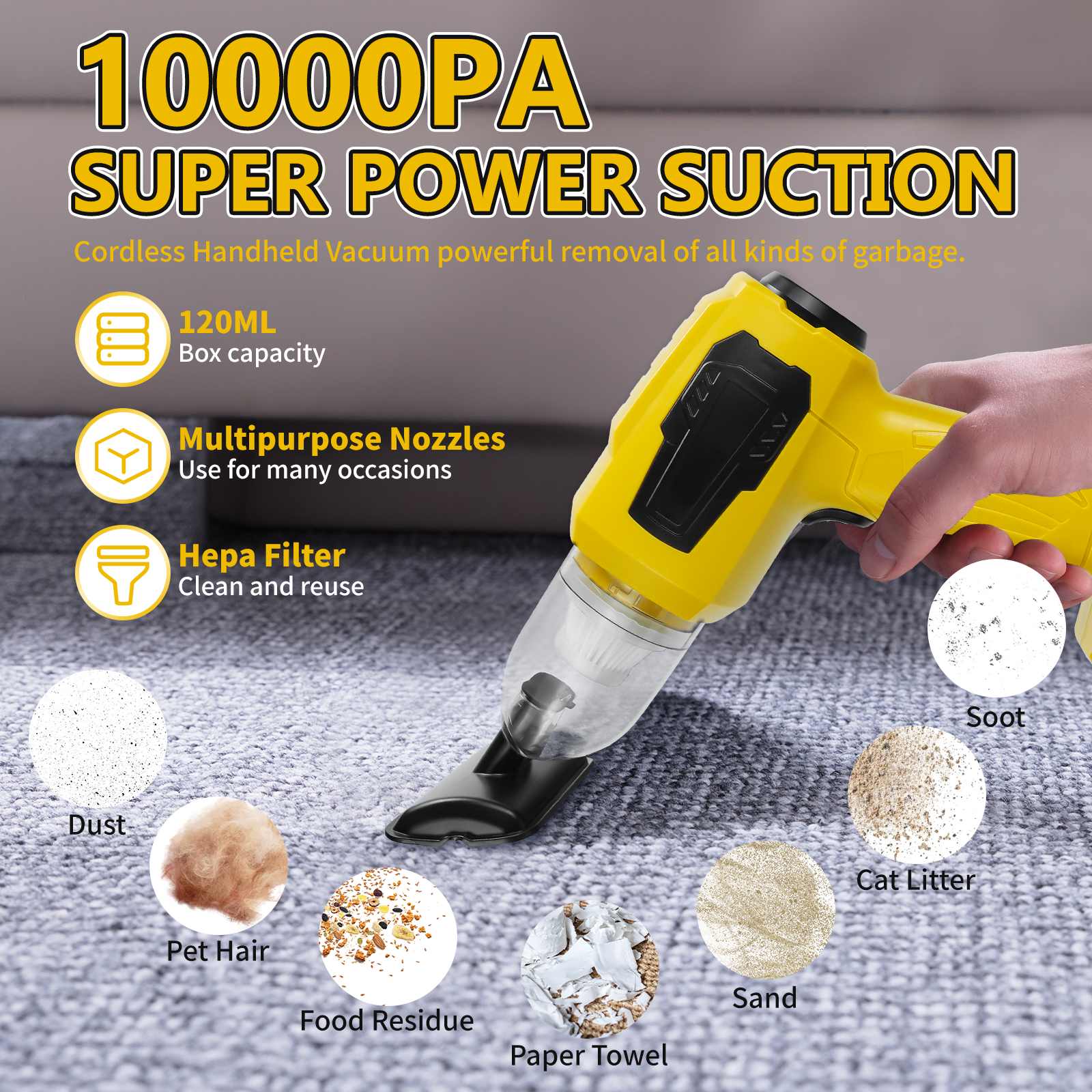 Handheld Car Vacuum Cleaner 2- - Vacuum Chamber Small avaliação e preço
