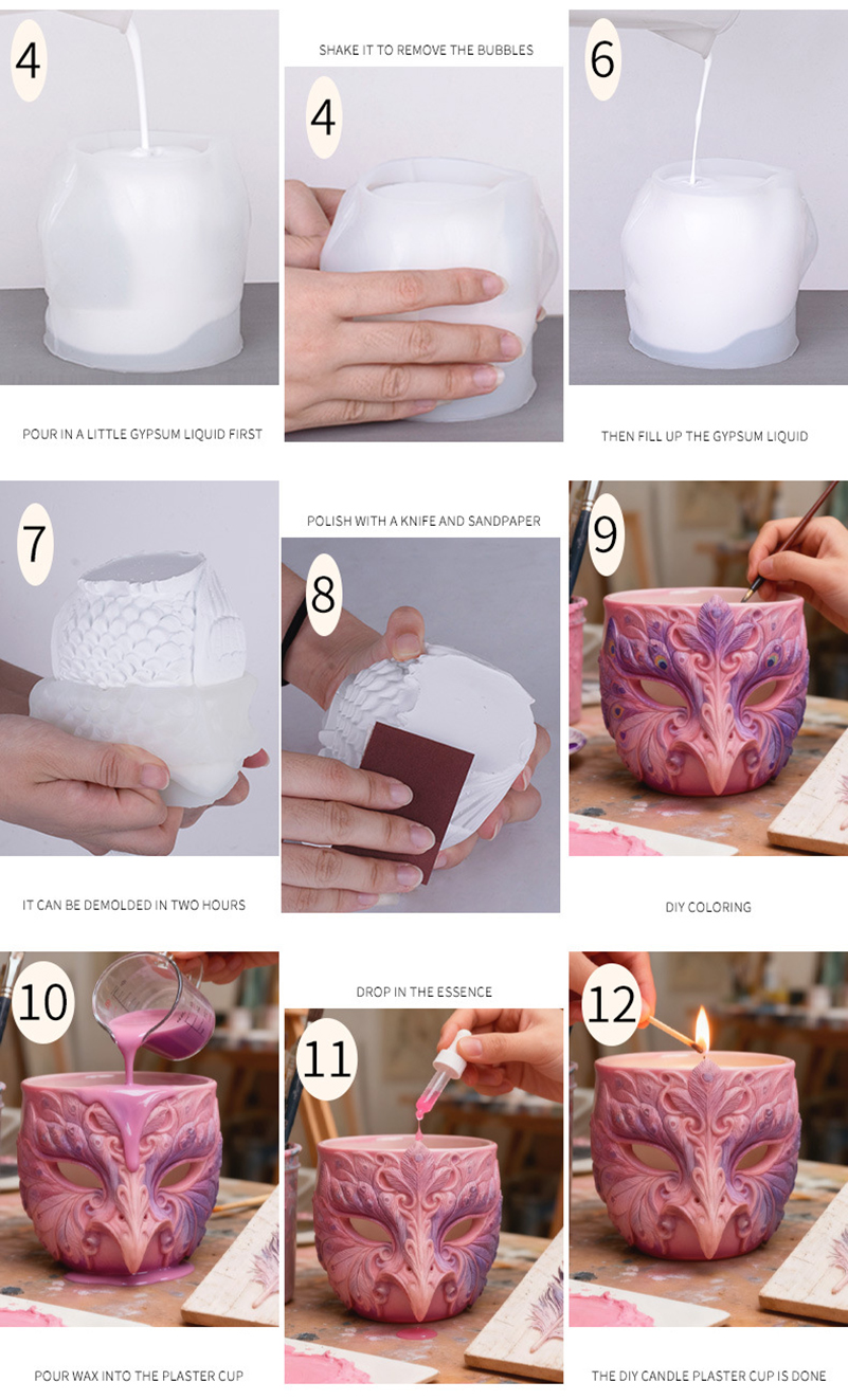 Resin Drip Candle Cups  Cement - Resin Craft Workshop avaliação e preço