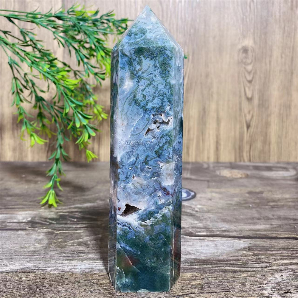 Big Green Moss Agate Druzy Nat - Terrarium Moss Art avaliação e preço