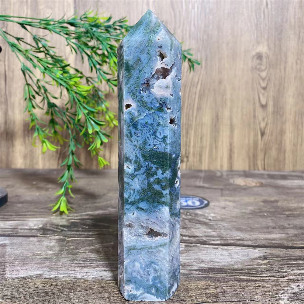 Big Green Moss Agate Druzy Nat - Terrarium Moss Art avaliação e preço