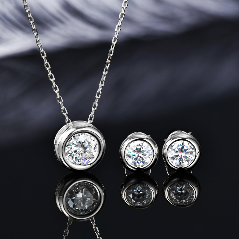IOGOU 6.5mm 1ct Bezel Moissani - Bezels Set Pendant avaliação e preço