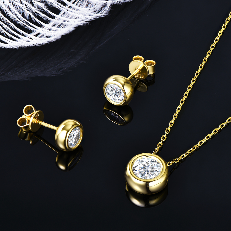 IOGOU 6.5mm 1ct Bezel Moissani - Bezels Set Pendant avaliação e preço