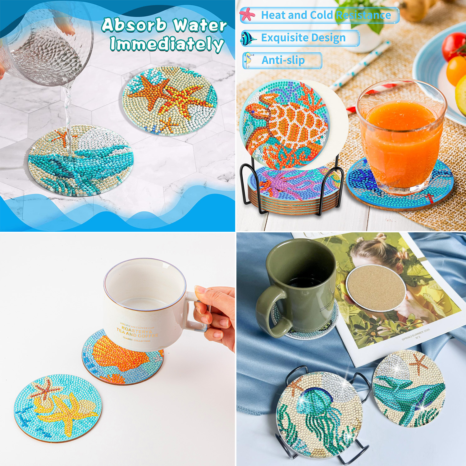 RUOPOTY 8pc/sets Diamond Paint - Resin Craft For Beginners avaliação e preço