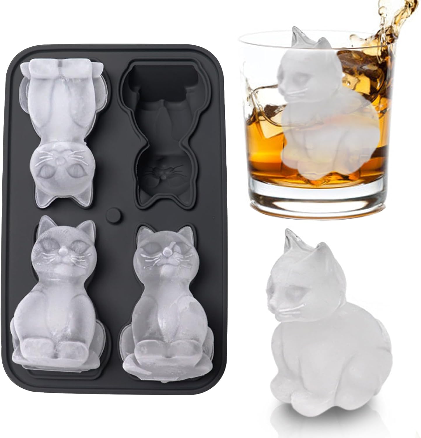 3D Cat Ice Cube Mold, Admaison - Silicone Mold Tray avaliação e preço