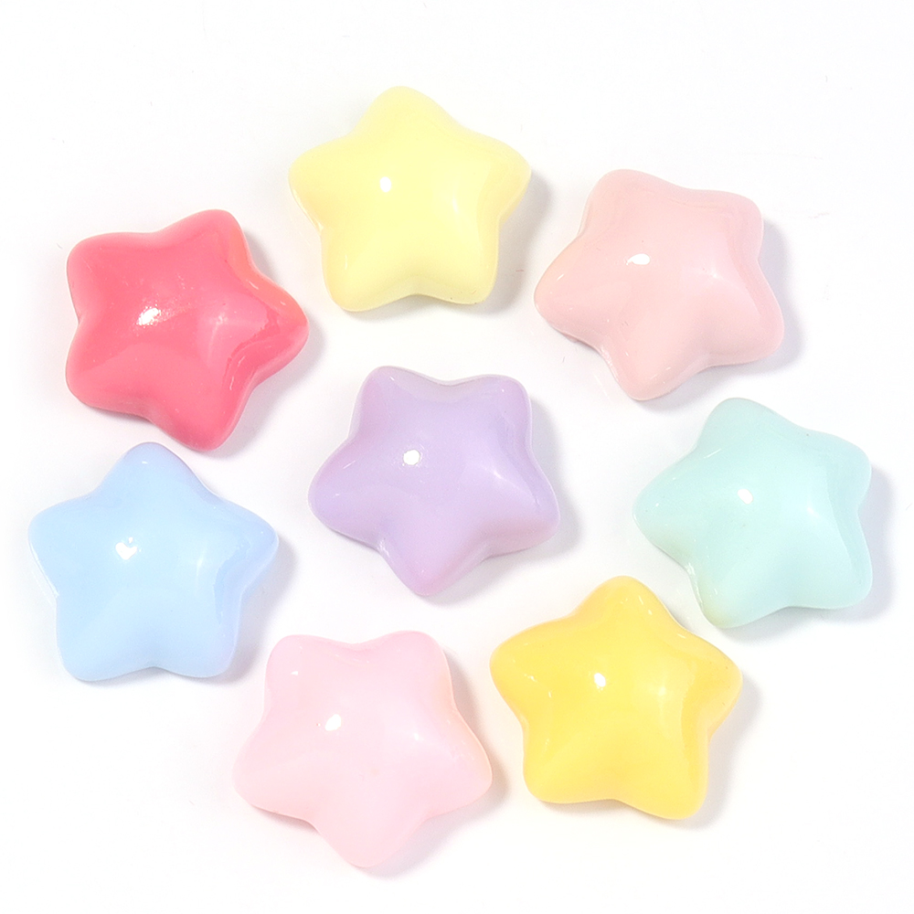 50pcs/lot 16mm Colorful Star R - Resin Crafts Diy avaliação e preço