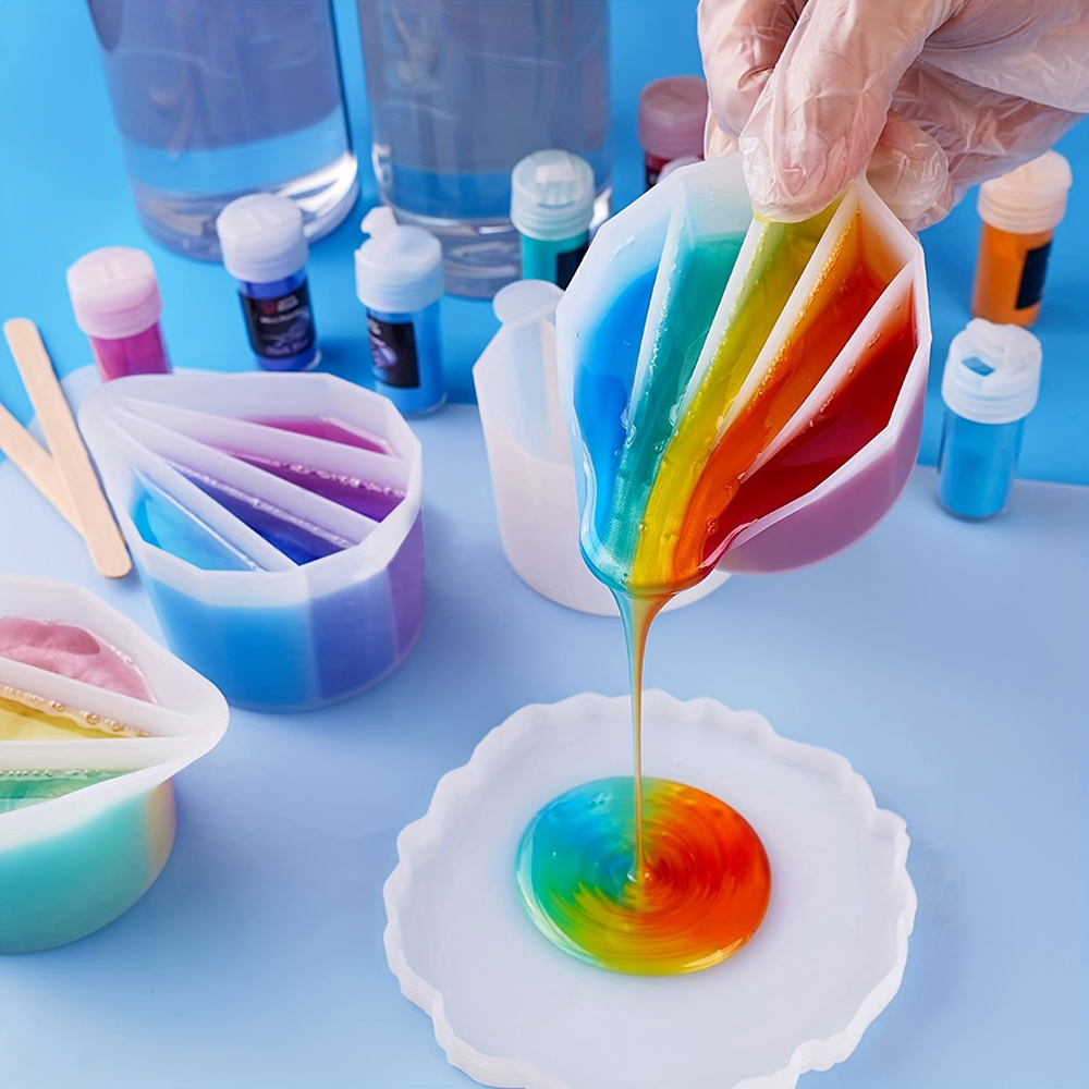 2/3/4/5 Grids Silicone Split C - Mixing Cup Silicone avaliação e preço