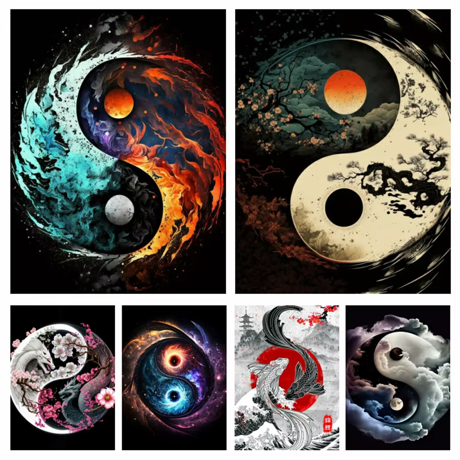1PC frameless Yin Yang Tree 5D - Resin Craft Kit avaliação e preço