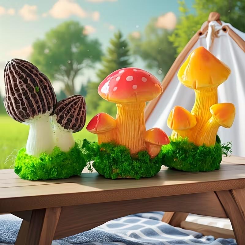 1 Set of 3pcs Artificial Mushr - Terrarium Moss Art avaliação e preço