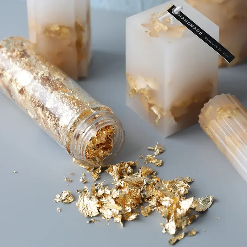 2g/1g Metallic Foil Flakes Gol - Gold Foil Flakes avaliação e preço
