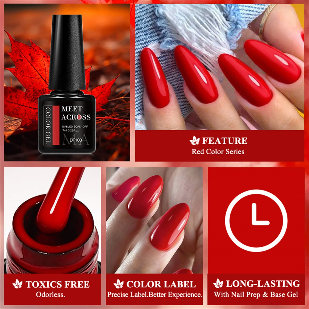 8pcs Gel Nail Polish Set HEMA  - Resin Glitter Pack avaliação e preço