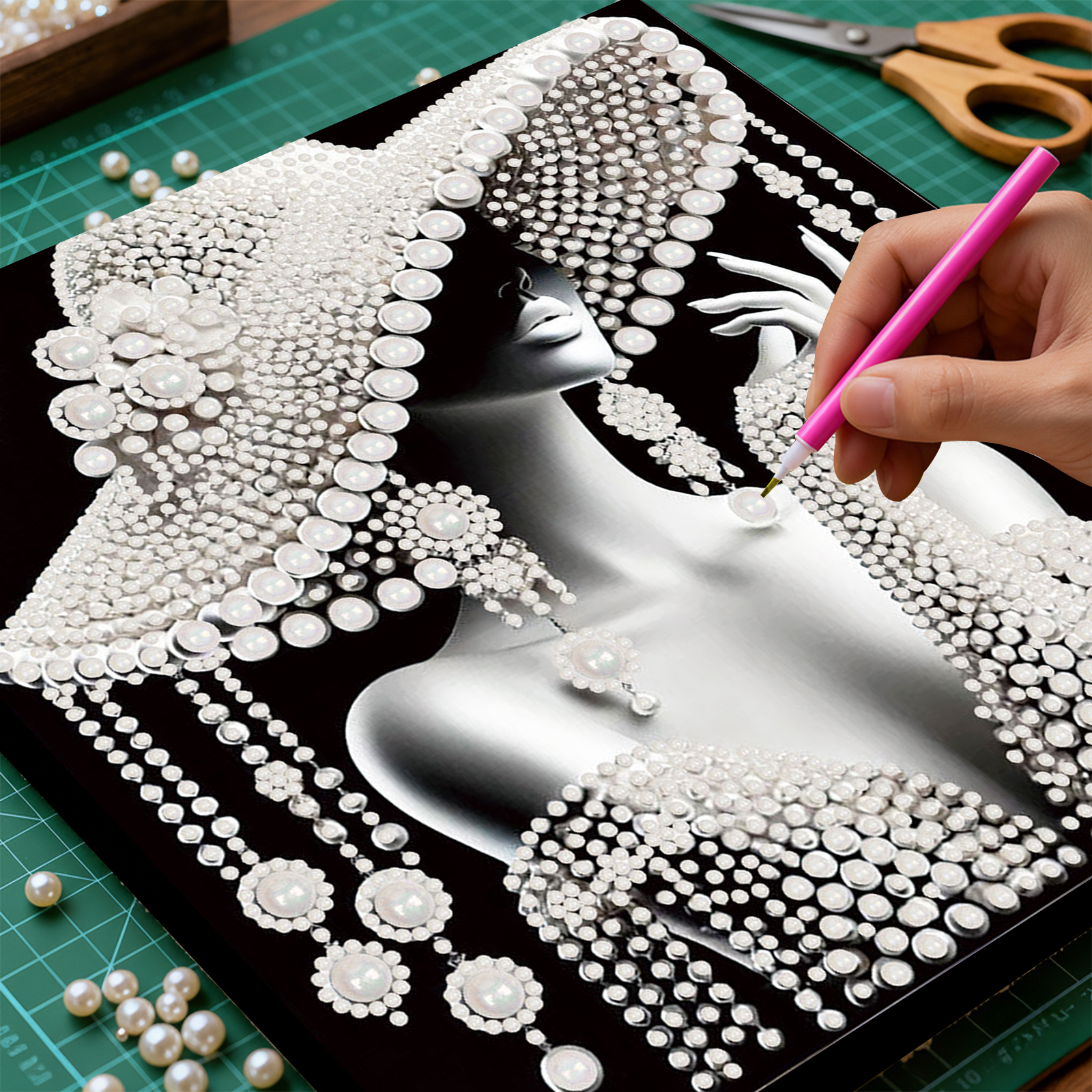 DIY Ladies Pearl Diamond Paint - Resin Craft For Beginners avaliação e preço