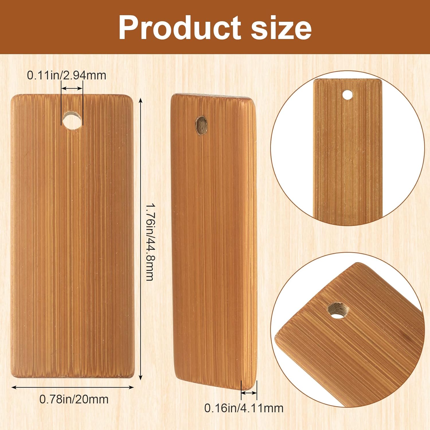 50Pcs Natural Wood Blanks 45x2 - Wood Ring Blank avaliação e preço
