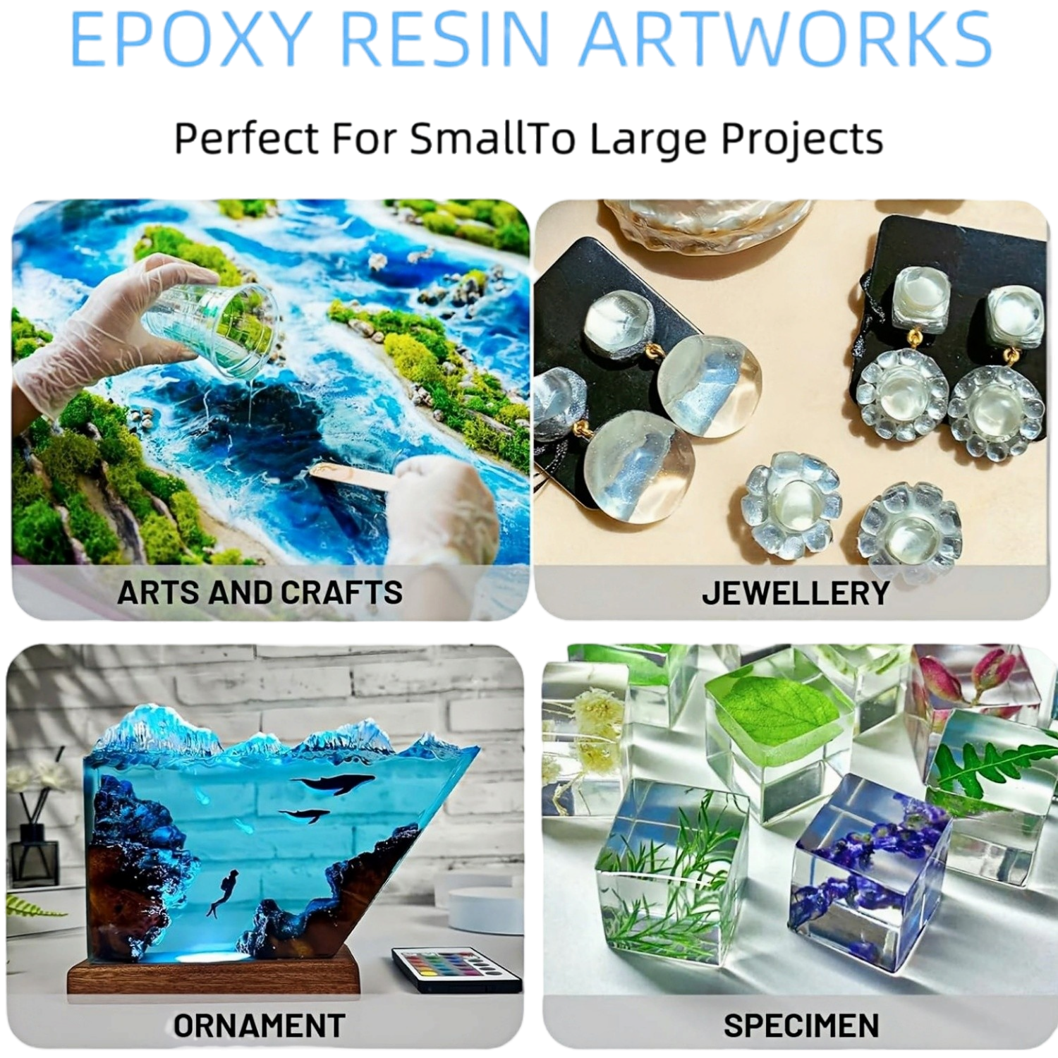 16.9oz Clear Epoxy Resin Kit C - Resin Jewelry Kit avaliação e preço