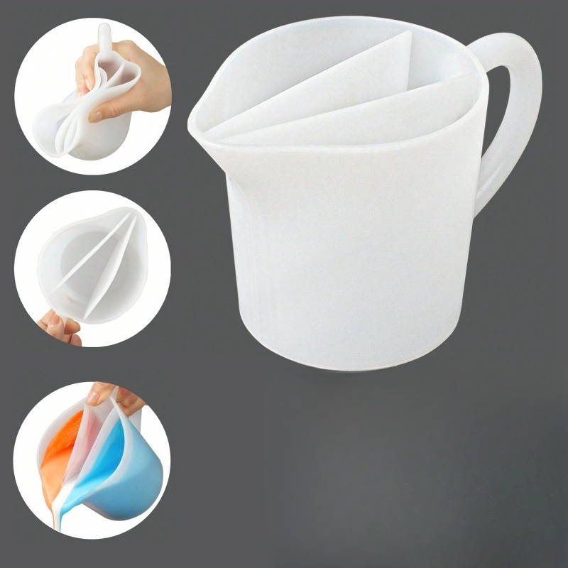 Silicone Three-grid Flow Cup D - Mixing Cup Silicone avaliação e preço