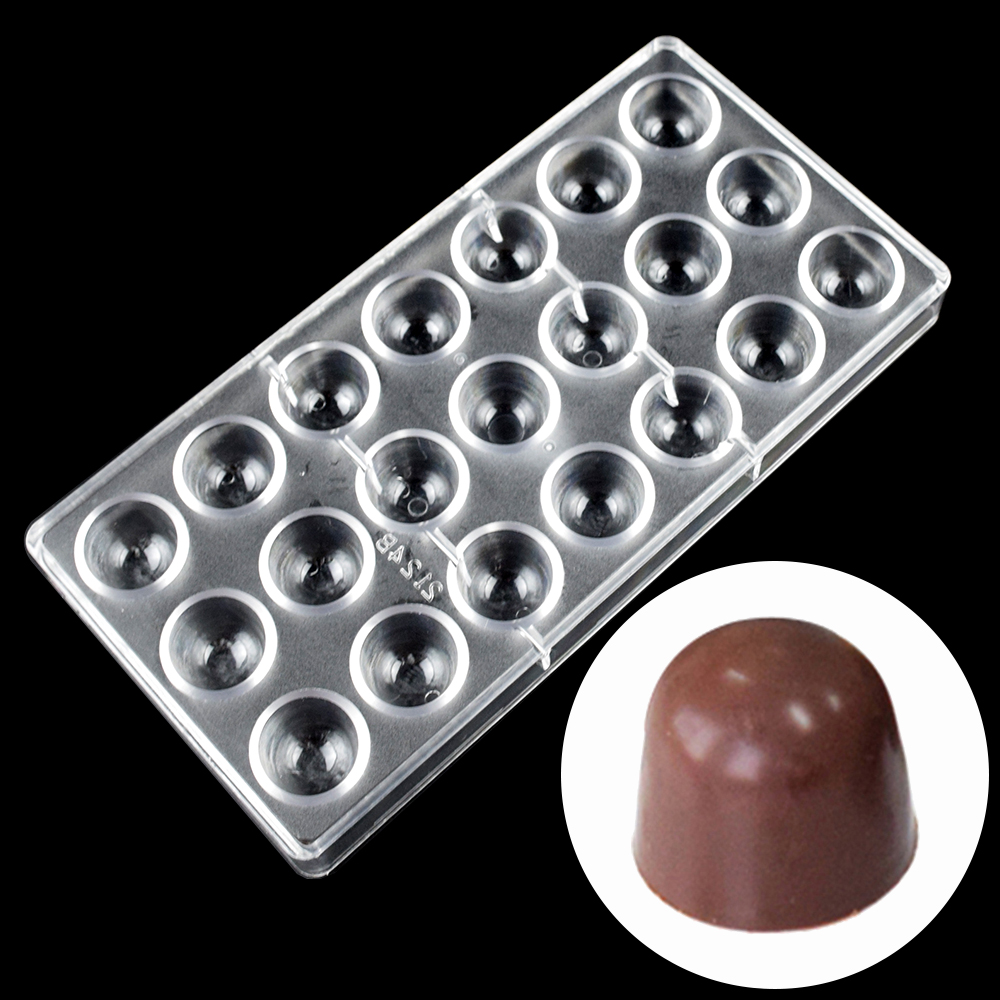 21 Cavity Dome Chocolate Mold  - Dome Mold Clear avaliação e preço
